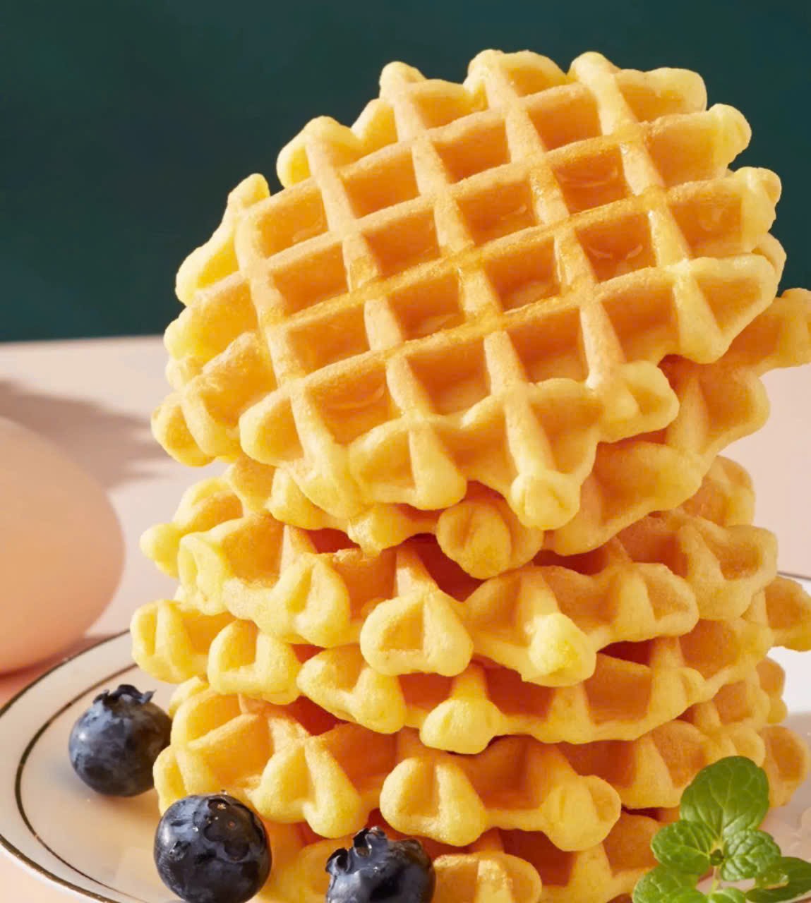Bánh bông lan hình Waffle nguyên vị